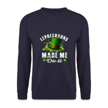 patricks day Leprechauns - Sweat-shirt Unisexe - marine - Devant - Alina (178cm) & Michal (187cm)