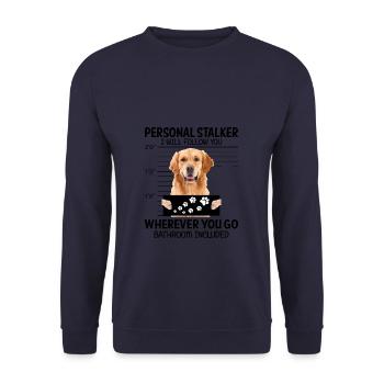 Dog Golden Retriever - Sweat-shirt Unisexe - marine - Devant - Alina (178cm) & Michal (187cm)