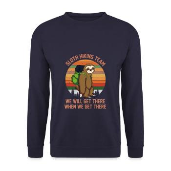 Sloth Kiking Team - Unisex Pullover - Navy - Vorne - Alina (178cm) & Michal (187cm)