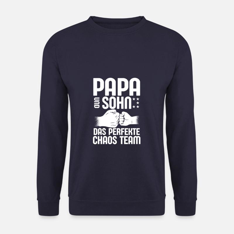 Papa Sohn Werdender Vater 2021 Geschenk - Unisex Pullover - Navy