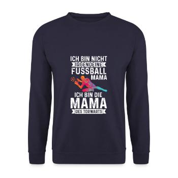 Ich Bin Nicht Irgendeine Fussball Mama - Unisex Pullover - Navy - Vorne - Alina (178cm) & Michal (187cm)