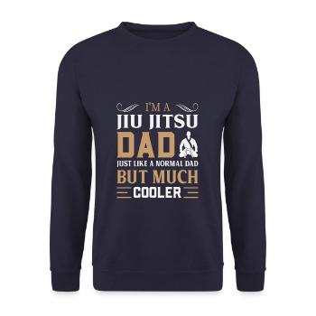 Je suis un papa Jiu Jitsu mais plus cool - Sweat-shirt Unisexe - marine - Devant - Alina (178cm) & Michal (187cm)