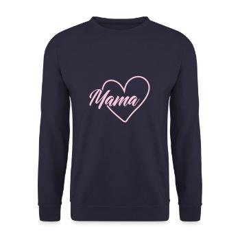 Maman Cœur - Sweat-shirt Unisexe - marine - Devant - Alina (178cm) & Michal (187cm)