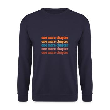 One more Chapter Book Reading Student Library - Unisex Sweatshirt - navy - Front - Alina (178cm) & Michal (187cm)