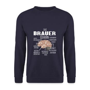 BRAUER Spruch Beruf Sarkasmus Lustig Humor - Unisex Pullover - Navy - Vorne - Alina (178cm) & Michal (187cm)