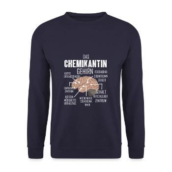 CHEMIKANTIN Spruch Beruf Sarkasmus Lustig Humor - Unisex Pullover - Navy - Vorne - Alina (178cm) & Michal (187cm)