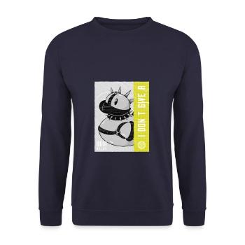Punk rubber duck toy Sarcasm Quote - Unisex Sweatshirt - navy - Front - Alina (178cm) & Michal (187cm)