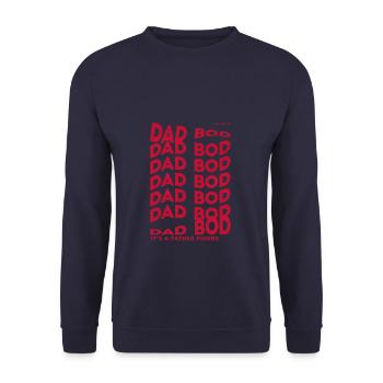 It's Not A Dad Bod It's A Father Figure - Unisex Sweatshirt - navy - Front - Alina (178cm) & Michal (187cm)