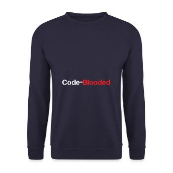Code Blooded Programmer Coding Computer Science - Unisex Sweatshirt - navy - Front - Alina (178cm) & Michal (187cm)