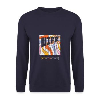 Wife Mom Boss Realtor Female Career Agents Retro - Unisex Sweatshirt - navy - Front - Alina (178cm) & Michal (187cm)