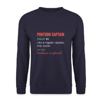 Noun Definition Nutrition pour un capitaine ponton - Sweat-shirt Unisexe - marine - Devant - Alina (178cm) & Michal (187cm)