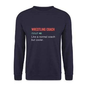 Noun Definition Nutrition Wrestling Coach Wrestler - Unisex Sweatshirt - navy - Front - Alina (178cm) & Michal (187cm)