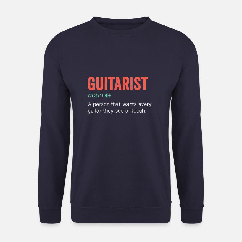 Noun Definition Nutrition for Guitarist - Unisex Pullover - Navy