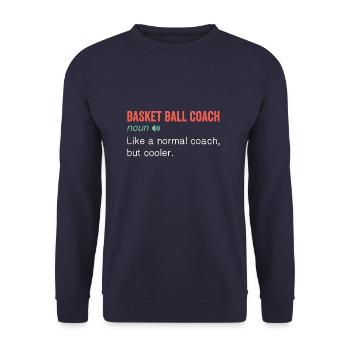 Noun Definition Nutrition for Basketball Coach - Unisex Sweatshirt - navy - Front - Alina (178cm) & Michal (187cm)