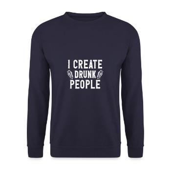 Je crée des gens ivres 2 - Sweat-shirt Unisexe - marine - Devant - Alina (178cm) & Michal (187cm)