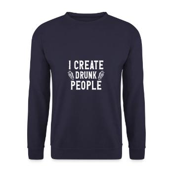 Je crée des gens ivres 2 - Sweat-shirt Unisexe - marine - Devant - Alina (178cm) & Michal (187cm)