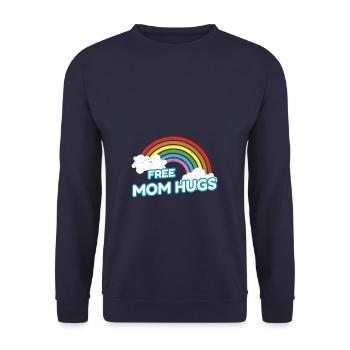 Maman gratuite Hugs Rainbow - Sweat-shirt Unisexe - marine - Devant - Alina (178cm) & Michal (187cm)