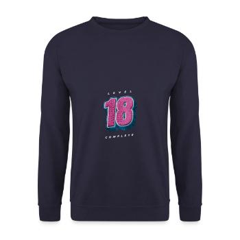 Level 18 Complete Snake Style - Unisex Sweatshirt - navy - Front - Alina (178cm) & Michal (187cm)