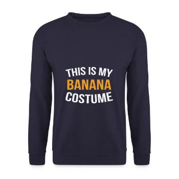 This Is My Banana Costume Halloween - Unisex Sweatshirt - navy - Front - Alina (178cm) & Michal (187cm)