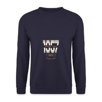 Awesome Since 1957 Mostly Original Parts Birthday - Unisex Pullover - Navy - Vorne - Alina (178cm) & Michal (187cm)