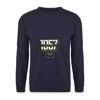 Awesome Since 1957 Mostly Original Parts Birthday - Unisex Pullover - Navy - Vorne - Alina (178cm) & Michal (187cm)