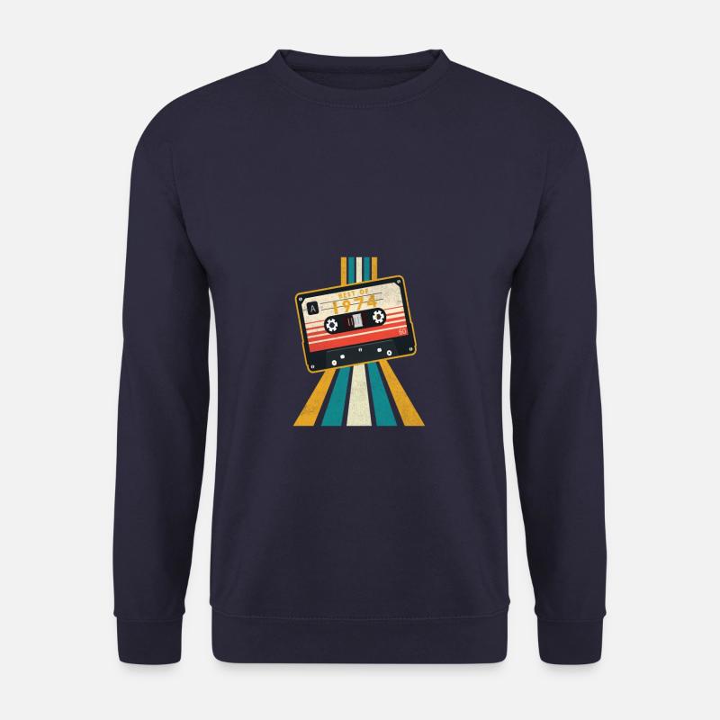 Funky Souls Retro Vintage Best Of 1974 Tape - Unisex Pullover - Navy
