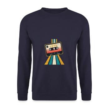 Funky Souls Retro Vintage Best Of 1978 Tape - Unisex Sweatshirt - navy - Front - Alina (178cm) & Michal (187cm)