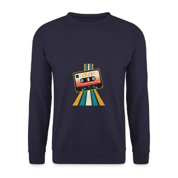 Funky Souls Retro Vintage Best Of 1991 Tape - Unisex Sweatshirt - navy - Front - Alina (178cm) & Michal (187cm)