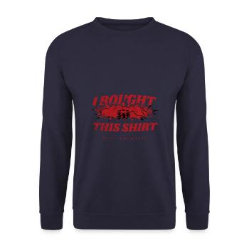Poker déchiré J’ai acheté cette chemise avec votre argent - Sweat-shirt Unisexe - marine - Devant - Alina (178cm) & Michal (187cm)