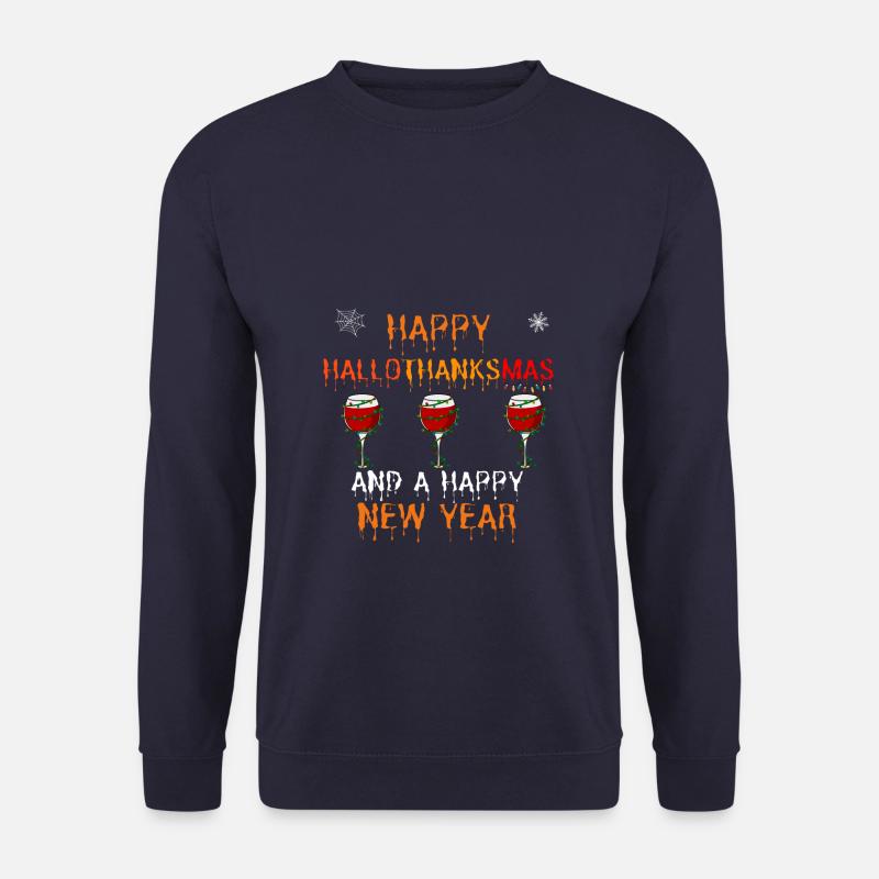 Joyeux Hallothanksmas et bonne année - Sweat-shirt Unisexe - marine
