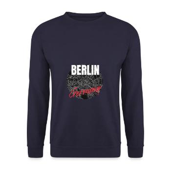 Berlin carte de la ville carte de la ville - Sweat-shirt Unisexe - marine - Devant - Alina (178cm) & Michal (187cm)