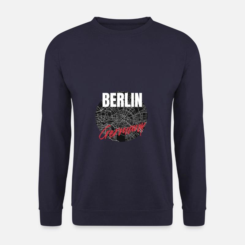 Berlin City Map Citymap Map - Unisex Sweatshirt - navy