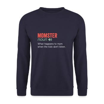 Nom de monstre Citation humoristique drôle - Sweat-shirt Unisexe - marine - Devant - Alina (178cm) & Michal (187cm)