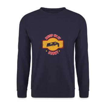 Keep in it corny Cornhole - Unisex Sweatshirt - navy - Front - Alina (178cm) & Michal (187cm)