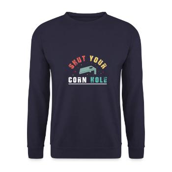 Fermez votre trou de maïs - Sweat-shirt Unisexe - marine - Devant - Alina (178cm) & Michal (187cm)
