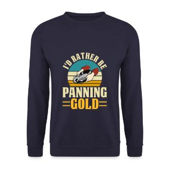 Je préfère faire de l’or panoramique - Sweat-shirt Unisexe - marine - Devant - Alina (178cm) & Michal (187cm)
