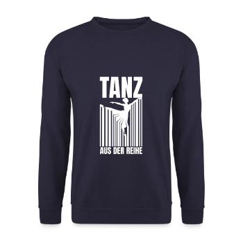 Tanz aus der Reihe Ballet Barcode Tänzerin - Unisex Pullover - Navy - Vorne - Alina (178cm) & Michal (187cm)