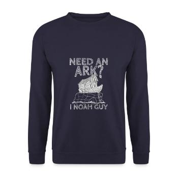 Besoin d’une arche I Noah Guy 3 - Sweat-shirt Unisexe - marine - Devant - Alina (178cm) & Michal (187cm)