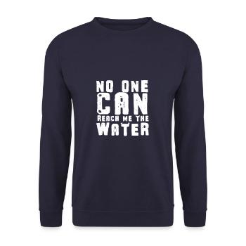 Denglish German English No one can reach me the - Unisex Sweatshirt - navy - Front - Alina (178cm) & Michal (187cm)