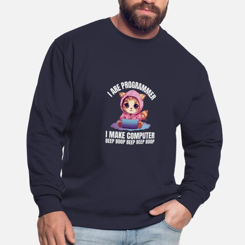 Ich bin Programmierer. Ich mache Computer Beep Unisex Pullover
