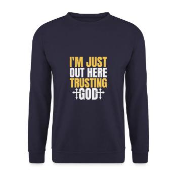 Christ, je suis juste ici et - Sweat-shirt Unisexe - marine - Devant - Alina (178cm) & Michal (187cm)