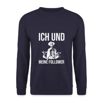 Me and my followers Farmers Farmer Farm - Unisex Sweatshirt - navy - Front - Alina (178cm) & Michal (187cm)