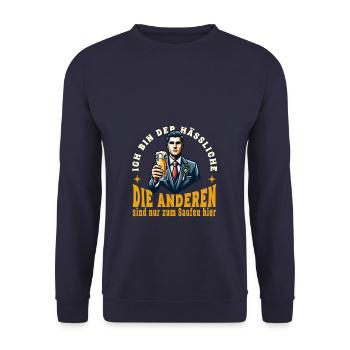 I'm the ugly bachelor party, the others just for the - Unisex Sweatshirt - navy - Front - Alina (178cm) & Michal (187cm)