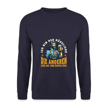 I'm the ugly bachelor party, the others just for the - Unisex Sweatshirt - navy - Front - Alina (178cm) & Michal (187cm)