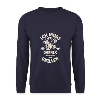 Je dois Garnix, j’ai juste besoin de dire le cricket - Sweat-shirt Unisexe - marine - Devant - Alina (178cm) & Michal (187cm)