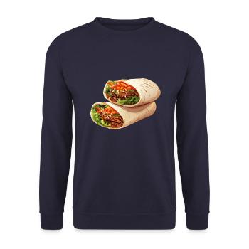 Döner Wrap Dürüm Culinary Street Food Design - Sweat-shirt Unisexe - marine - Devant - Alina (178cm) & Michal (187cm)