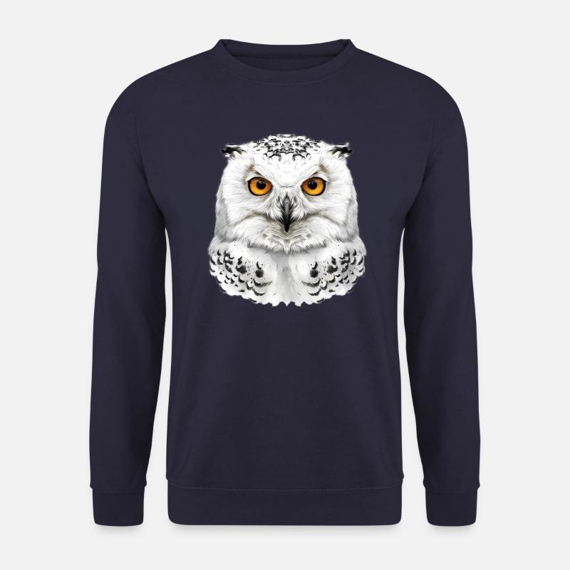 Schneeeulen-Kopf - Unisex Pullover - Navy
