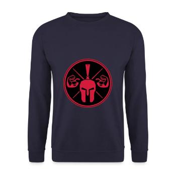 casque spartan guerrier spartan - Sweat-shirt Unisexe - marine - Devant - Alina (178cm) & Michal (187cm)