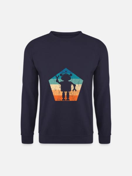 Robot Vintage Rétro - Sweat-shirt Unisexe - marine