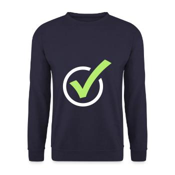 tick tick mark - Unisex Sweatshirt - navy - Front - Alina (178cm) & Michal (187cm)
